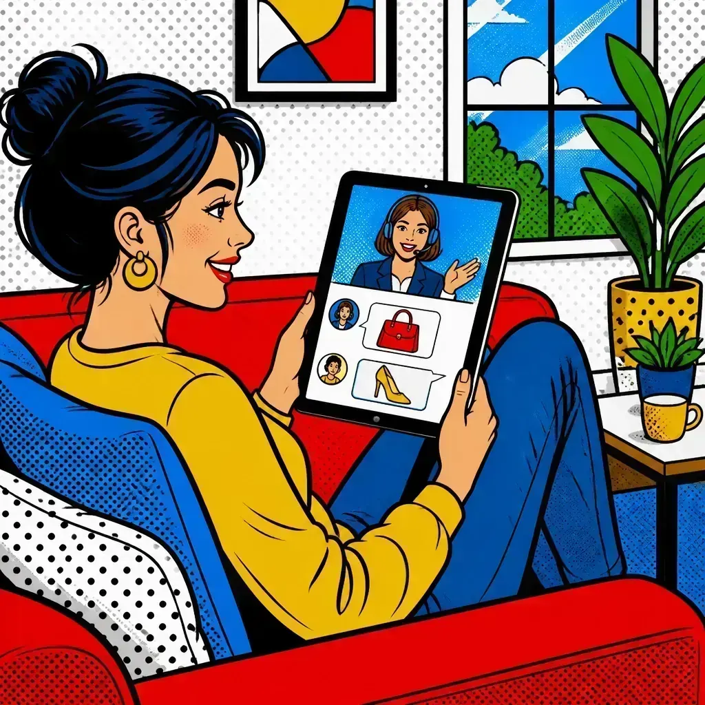 Customer using an AI shopping agent