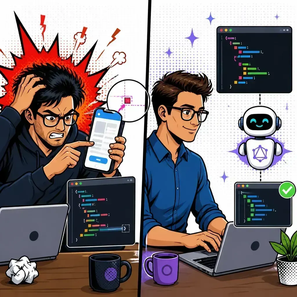 UI comparison — human vs agent storefront